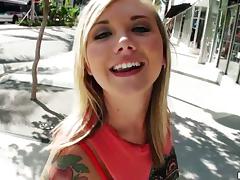 Cute Tattooed Blonde Addison Old Gets Changeless Load of shit Give Her Twat tube porn video