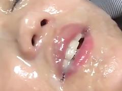 Hairy japanese gets fucked and splashed tube porn video