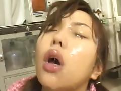 Sweetie Asian chick is swallowing some juice tube porn video