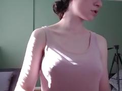 Me showing my huge bust on webcam tube porn video