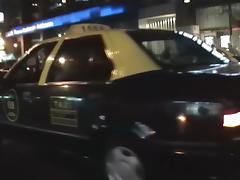 Spy cam shooting adult couple getting orgasm in taxi tube porn video