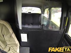 FakeTaxi: Juvenile blond with large milk cans in taxi creampie tube porn video