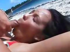 Papa - Guy Fucks A Small Tittied Girl On A Beach tube porn video