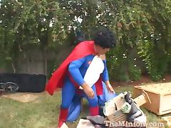 Ugly Fat Dude Makes A Parody Of Superman With Hot Babe Outdoors tube porn video