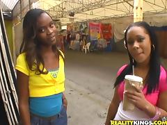 Charming Ciera And Her Ebony Friend Have An Interracial Threesome tube porn video