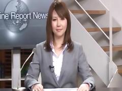 Real Japanese news reader two tube porn video