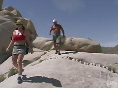 Horny girl with big boobs gets fucked while hiking tube porn video