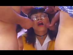 Japanese bukkake with glasses two tube porn video