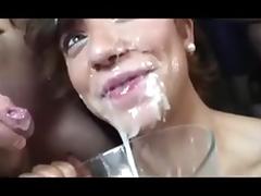 Adorable slut enjoys some hot bukkake gangbang tube porn video