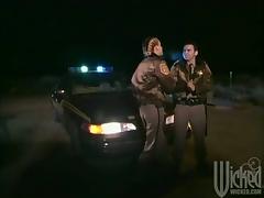 Horny Cop With Big Fake Boobs Sucking And Fucking Outdoors tube porn video