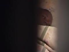 Spying on a cute lewd dark honey pleasant her juicy snatch tube porn video