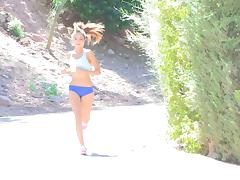 Smoking ht sporty girl will be jogging naked tube porn video