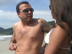 Anselmo fuck sexy brunette Sara on the fresh air tube porn video