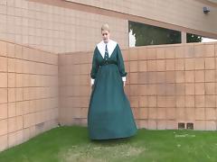 Danielle in Old Time Dress Masturbates Outside with Toys! tube porn video
