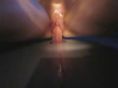 Woman bareback creampie at gloryhole tube porn video