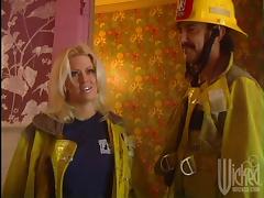 Fireman Gives the Hose to a Cougar in High Heels tube porn video