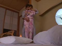 Asian teen Aino Kishi fucked hard in her silk kimono tube porn video