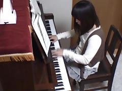Piano teacher rear fucks his pupil across the piano keys tube porn video