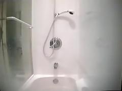 Curvy girl having a shower tube porn video