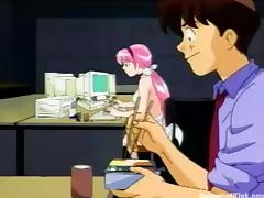 This is a cartoon about a pink haired girl who loves sex tube porn video