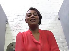 Backstage solo clip of Cherry Hilson showing her big fake tits tube porn video
