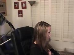 Breasty slut posing on web camera tube porn video