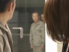 Japanese AV Model in office suit gets wild gang bang tube porn video