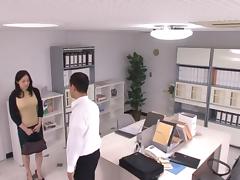 Michiru Sakura Asian chick has hot office sex tube porn video