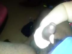 Jerking boyfriend's dark shlong tube porn video