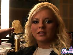 Two divine girls Isis Taylor and Bree Olson in a backstage scene tube porn video