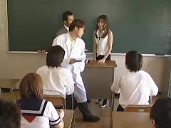 Manami Suzuki amazing milf teacher fucks wild gang tube porn video