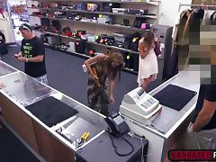 Naked milf gets rammed inside pawnshops office in exchange of cash tube porn video