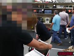 Milf needs a plane ticket so she agrees to have sex with the pawnshop guy tube porn video