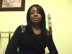 Sexy ebony sweetie chatting online tube porn video