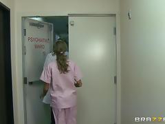 lovely nurse in high heels rides doctors cock on cumshot tube porn video