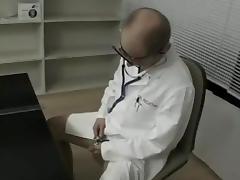 Mature blond gets her pussy toyed and fucked at a doctor's office tube porn video