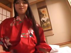 Hot mature Asian babe in kimono gets a hard fucking tube porn video
