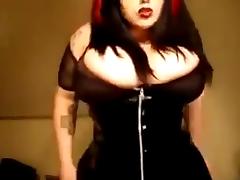 Gothic beauty with gigantic tits tube porn video