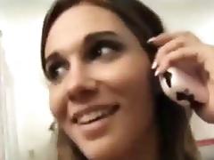Fucked while on the phone tube porn video