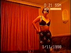 cutie pie vintage wife does a striptease big bush tube porn video