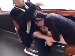 Two French Girls Fucked In A Bus tube porn video