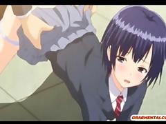 Bondage Japanese hentai vibrating her pussy tube porn video